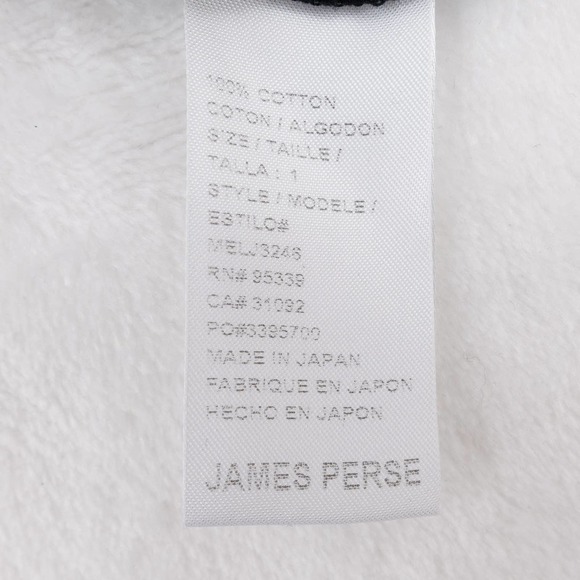 James Perse Elevated Lotus Long-Sleeve Crew Black Men's Small - Picture 4 of 5